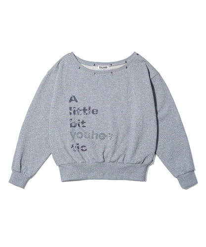 YOUHEE Youheetic Hotfix Off-Shoulder Sweatshirt