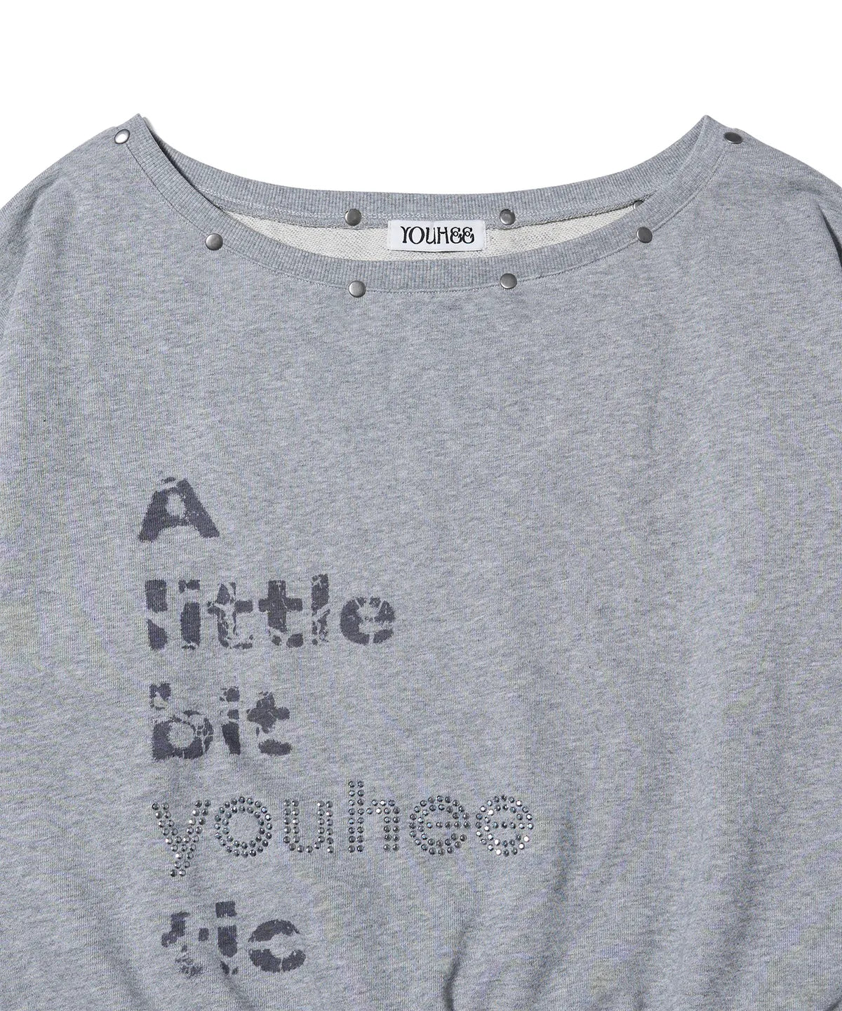 YOUHEE Youheetic Hotfix Off-Shoulder Sweatshirt