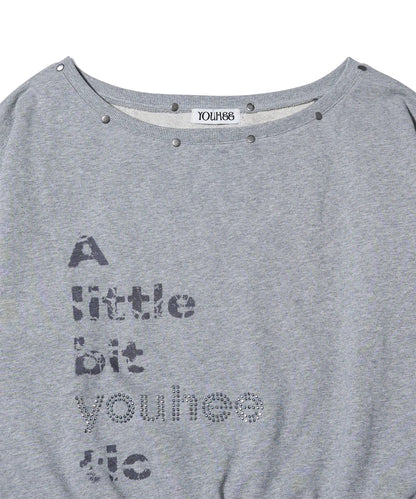 YOUHEE Youheetic Hotfix Off-Shoulder Sweatshirt