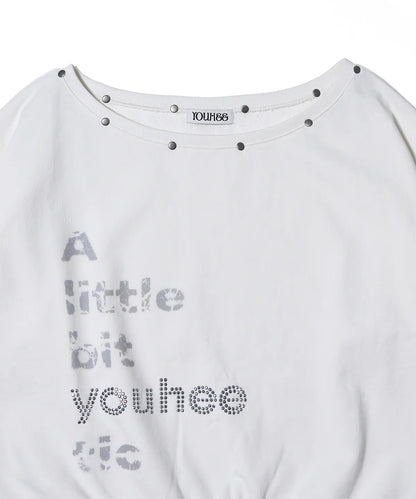 YOUHEE Youheetic Hotfix Off-Shoulder Sweatshirt