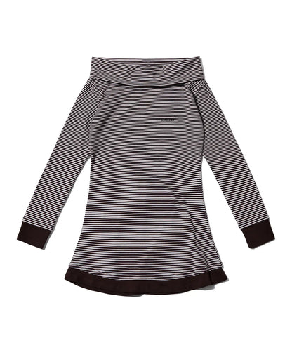 YOUHEE Stripe Off-Shoulder Dress