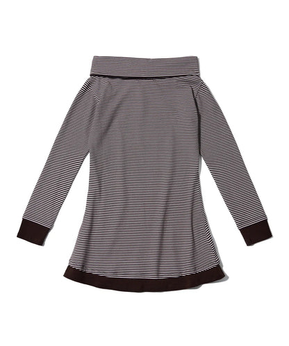 YOUHEE Stripe Off-Shoulder Dress