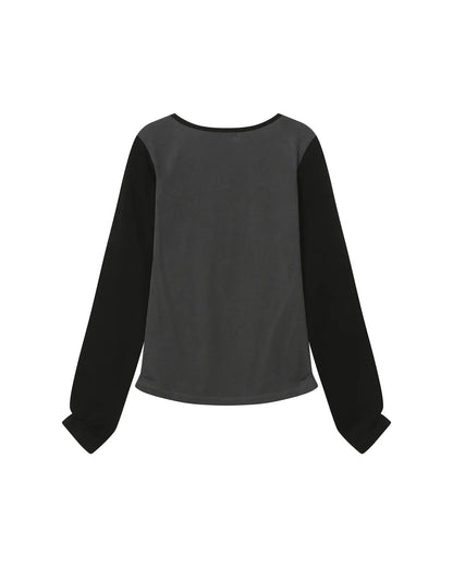 [Cho Yi-hyun Pick] Miseki Seoul Henley Neck Long Sleeves Charcoal