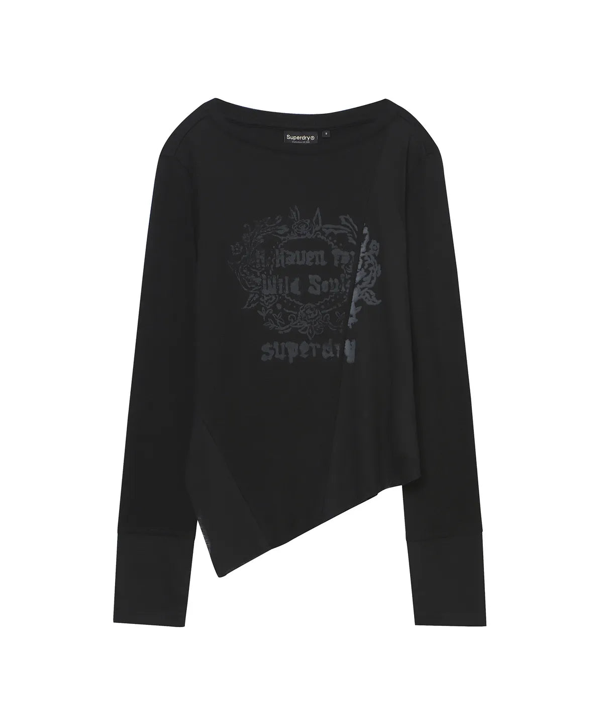 Illit X Superdry W Cut Off Vintage Lettering T-Shirt