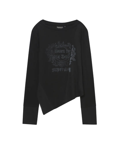 Illit X Superdry W Cut Off Vintage Lettering T-Shirt