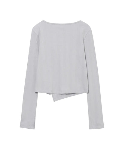 Illit X Superdry W Unbalanced Slim Fit Long Sleeve T-Shirt