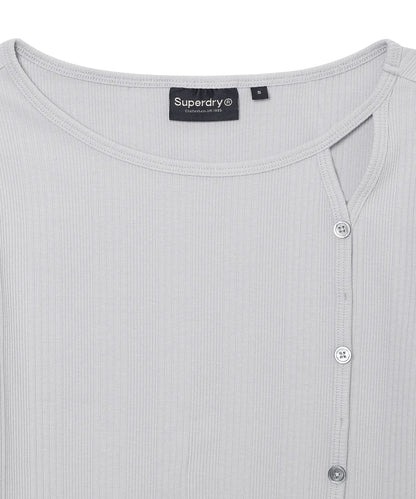 Illit X Superdry W Unbalanced Slim Fit Long Sleeve T-Shirt