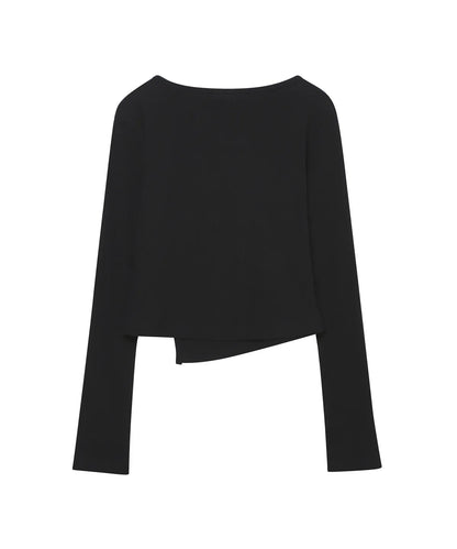 Illit X Superdry W Unbalanced Slim Fit Long Sleeve T-Shirt