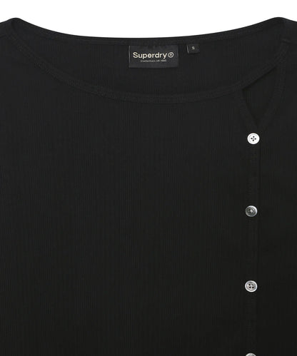 Illit X Superdry W Unbalanced Slim Fit Long Sleeve T-Shirt