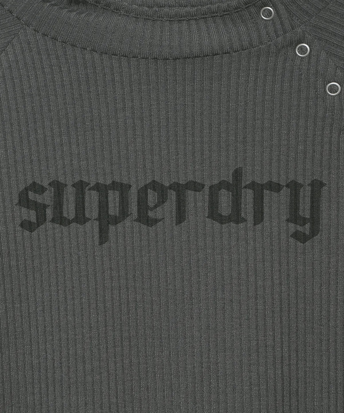 [Illit Yunah Worn] Superdry W Hooded Rib Knit Slip Zip-up Dark Gray