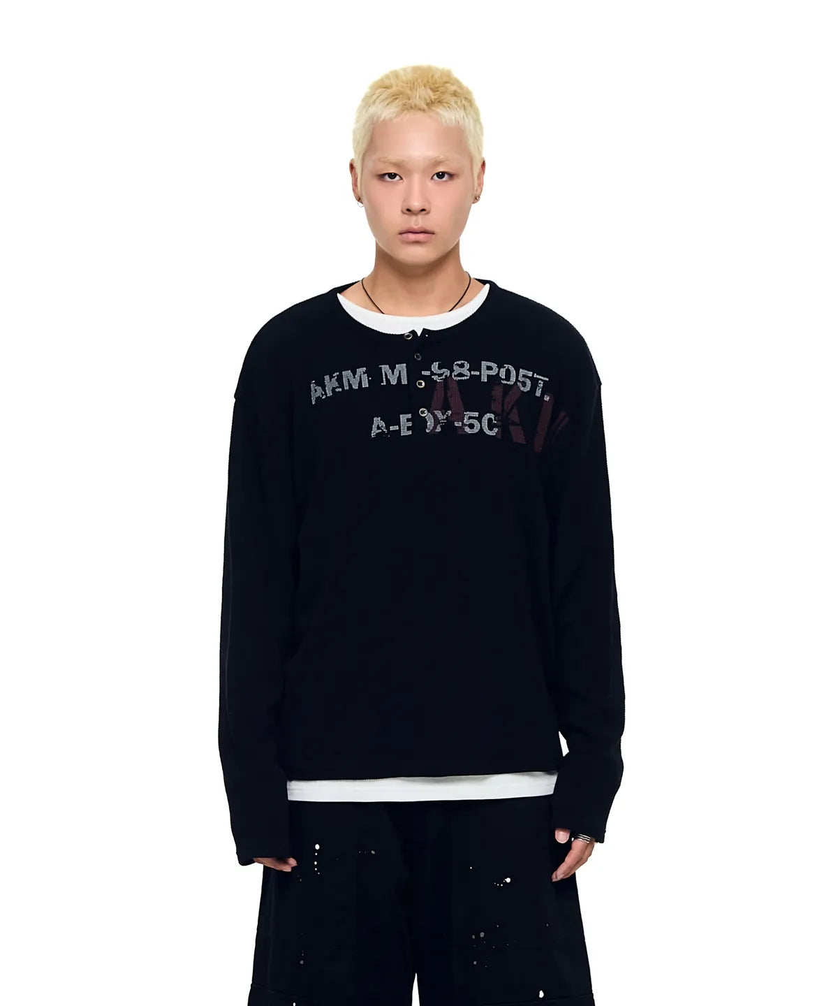 [Enhypen Jungwon Worn] Aakam Waffle Henry Neck Long Sleeve