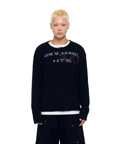 [Enhypen Jungwon Worn] Aakam Waffle Henry Neck Long Sleeve