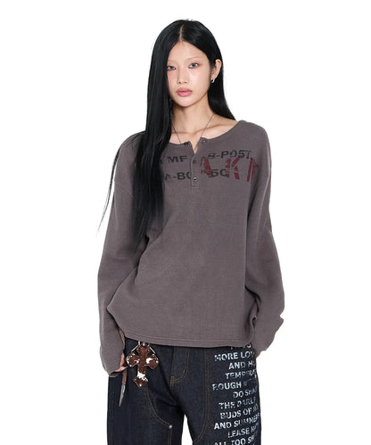 [Enhypen Jungwon Worn] Aakam Waffle Henry Neck Long Sleeve