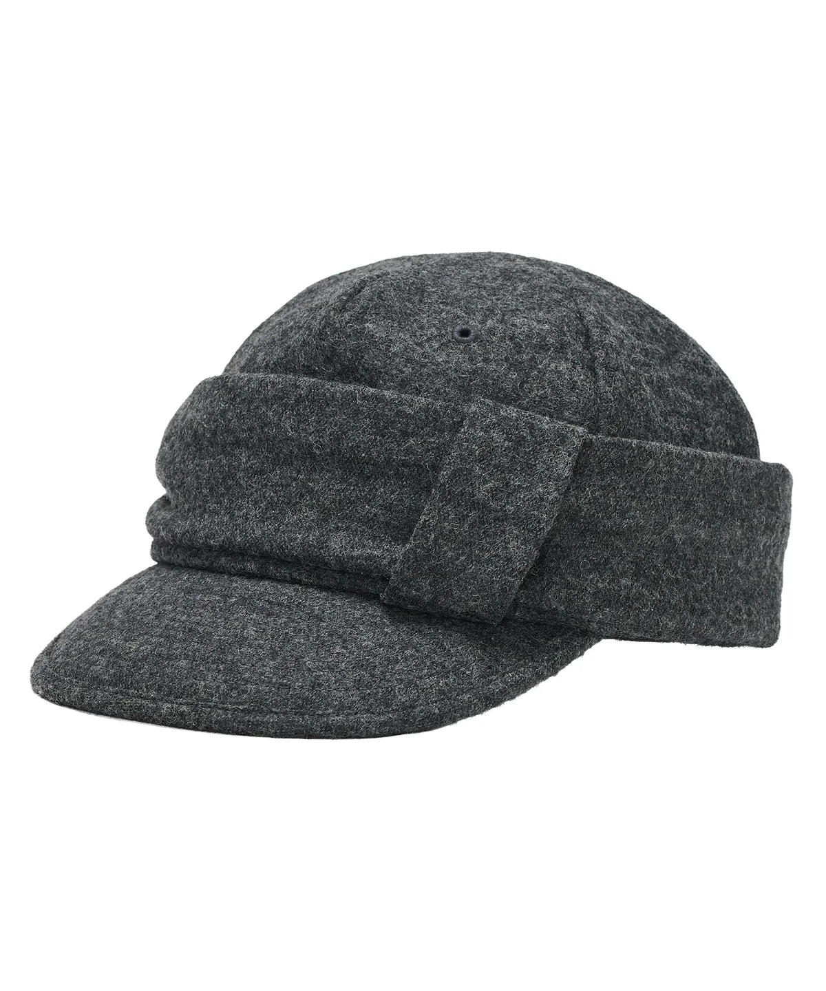[Illit Wonhee Worn] Type Service Wool Belted Cap [Charcoal]