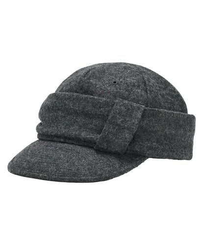 [Illit Wonhee Worn] Type Service Wool Belted Cap [Charcoal]