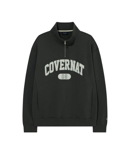 [TXT Soobin Worn] Covernat Arch Logo Half Zip-up Sweatshirt