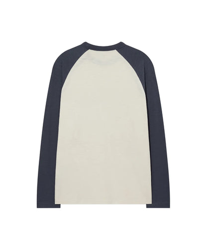 [TXT Soobin Worn Inner] Covernat Raglan Arch Logo Long Sleeve Navy
