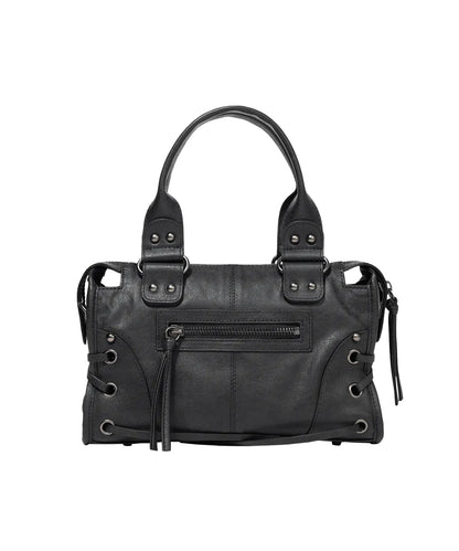 FANCY CLUB Belted Washed Leather Mini Bag