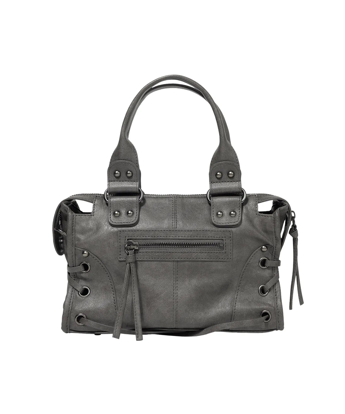 FANCY CLUB Belted Washed Leather Mini Bag