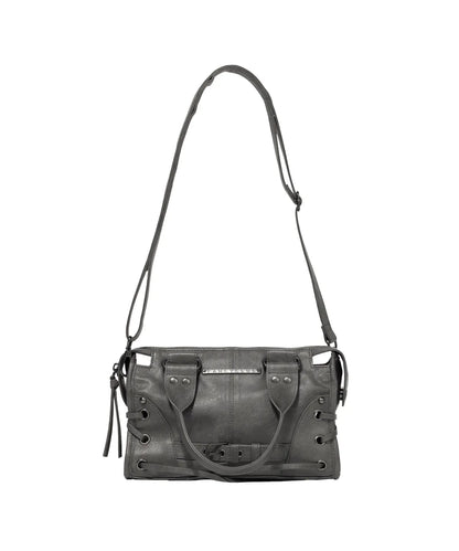 FANCY CLUB Belted Washed Leather Mini Bag