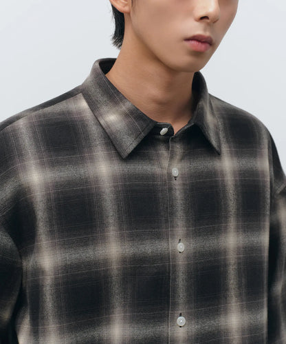 [Lee Do-hyun Pick] 25FW MS Relaxed Flannel Ombre Check Shirt