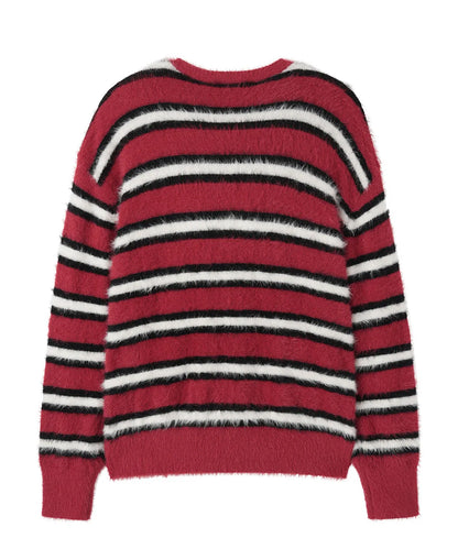 [Seventeen Seungkwan Worn] OY Hairy Stripe Knit Cardigan