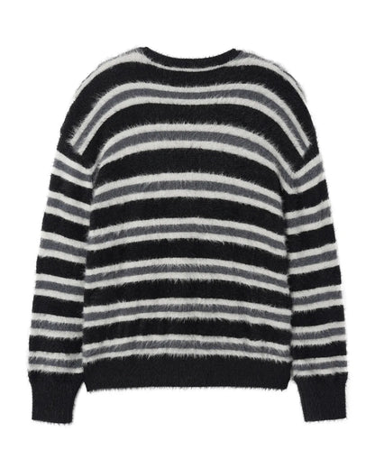 [Seventeen Seungkwan Worn] OY Hairy Stripe Knit Cardigan