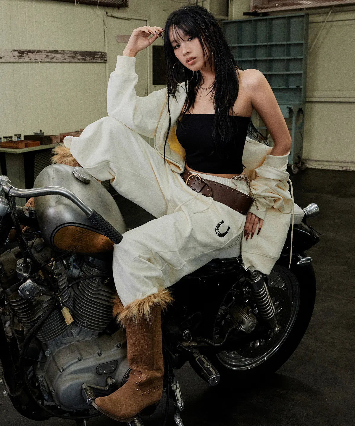 [Kiss Of Life Natty] Plac Women Loose Fit Sweatpants