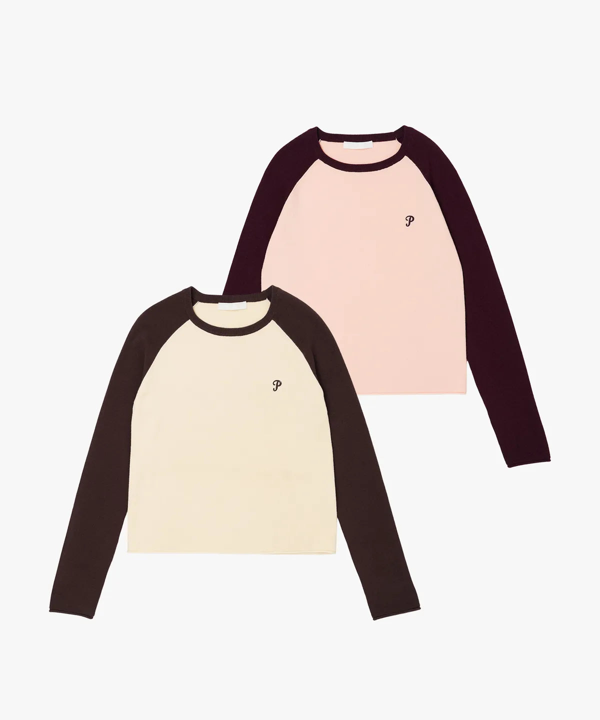 [Kiss Of Life Julie] Plac Women Slim Raglan Logo Knit Top