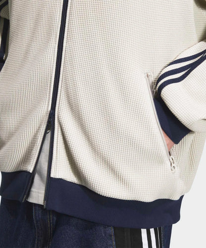 [LNGSHOT Pick] Adidas Oversized Waffle Knit Track Top - Alumina