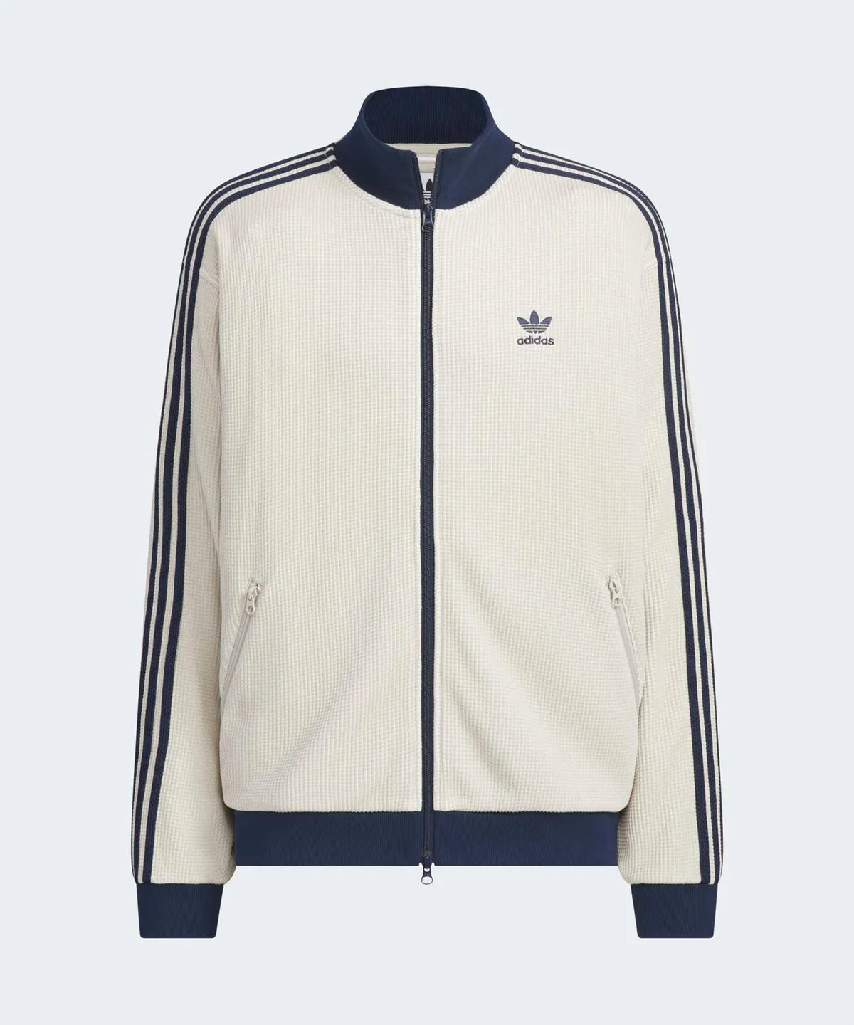 [LNGSHOT Pick] Adidas Oversized Waffle Knit Track Top - Alumina