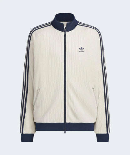 [LNGSHOT Pick] Adidas Oversized Waffle Knit Track Top - Alumina