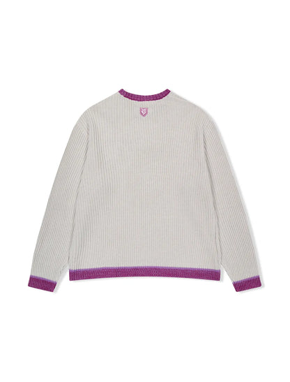 [LNGSHOT Ryul Worn] YESEYESEE Logo Applique Knit Pullover
