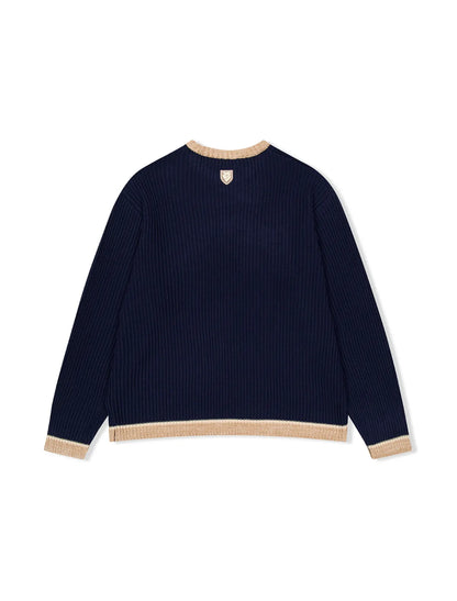 [LNGSHOT Ryul Worn] YESEYESEE Logo Applique Knit Pullover
