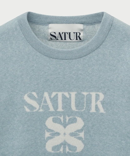 [Riize Pick] 25FW Satur Basic Logo Jacquard Crew Neck Knit