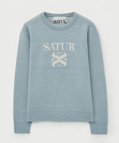 [Riize Pick] 25FW Satur Basic Logo Jacquard Crew Neck Knit