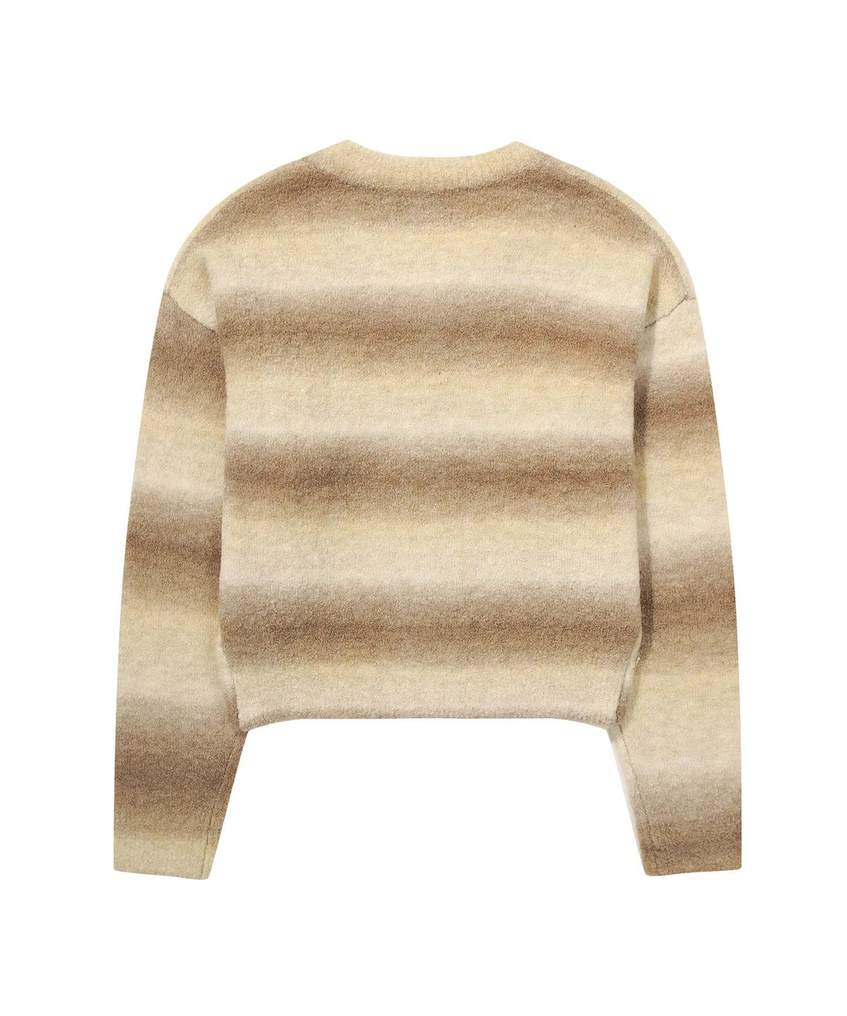 [Illit Moka Worn] Superdry W Crop Gradation  V-Neck Knit Dark Beige