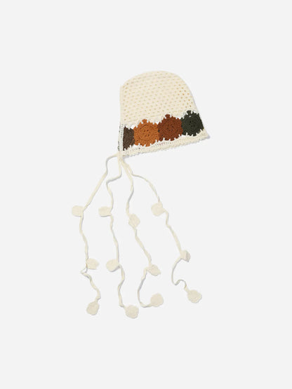 [Kiiikiii X Thursday Island] Flower Color Block Knit Hat