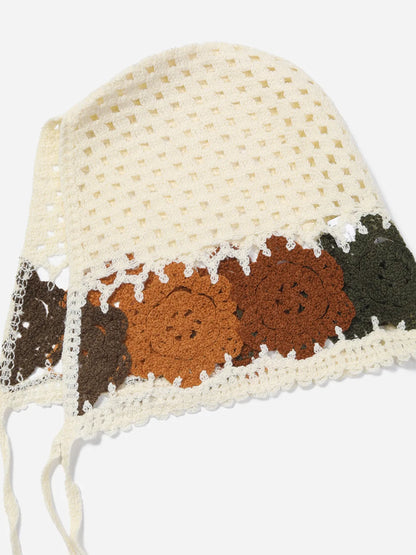 [Kiiikiii X Thursday Island] Flower Color Block Knit Hat