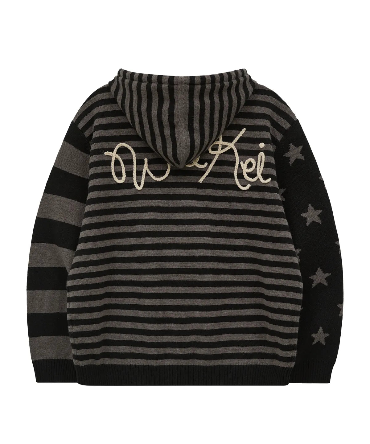 [NCT Wish Ryo Worn] Wai Kei Stripe Star Hooded Knit Zip-Up