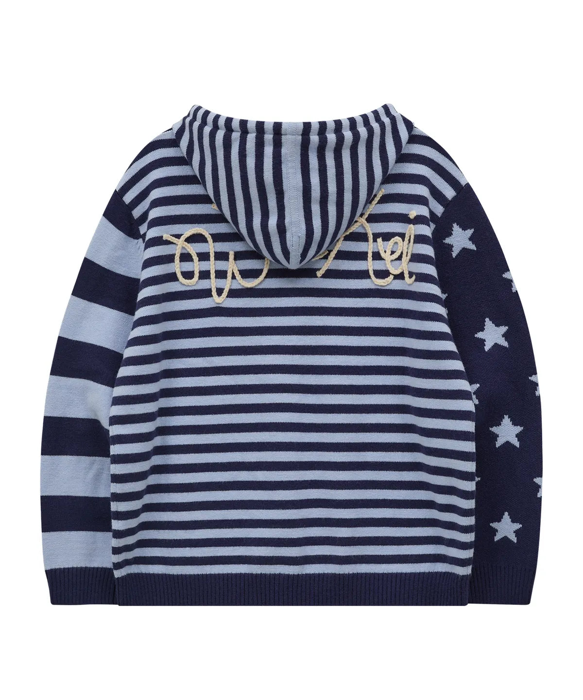 [NCT Wish Ryo Worn] Wai Kei Stripe Star Hooded Knit Zip-Up