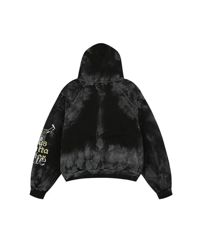 [Seventeen Mingyu Worn] Grailz Lowkey Dirty Zip Hoodie_ Black