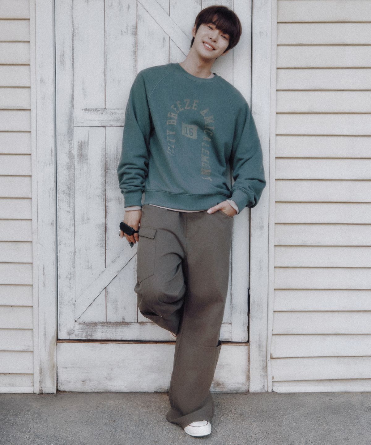 [Nct Doyoung Pick]25FW Citybreeze Pigment Arch Logo Sweatshirt