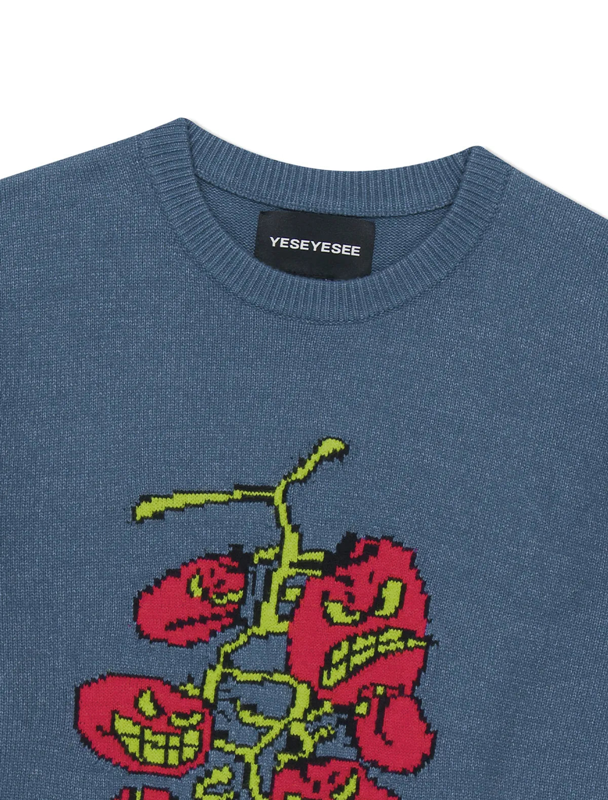 [Ateez San Worn] YESEYESEE Cherry Tomatoes Graphic Knit Pullover