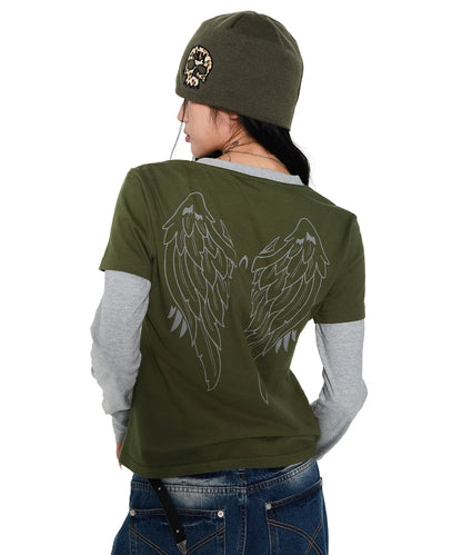 [Boynextdoor Liu Worn] Aakam Wings layered Long Sleeve