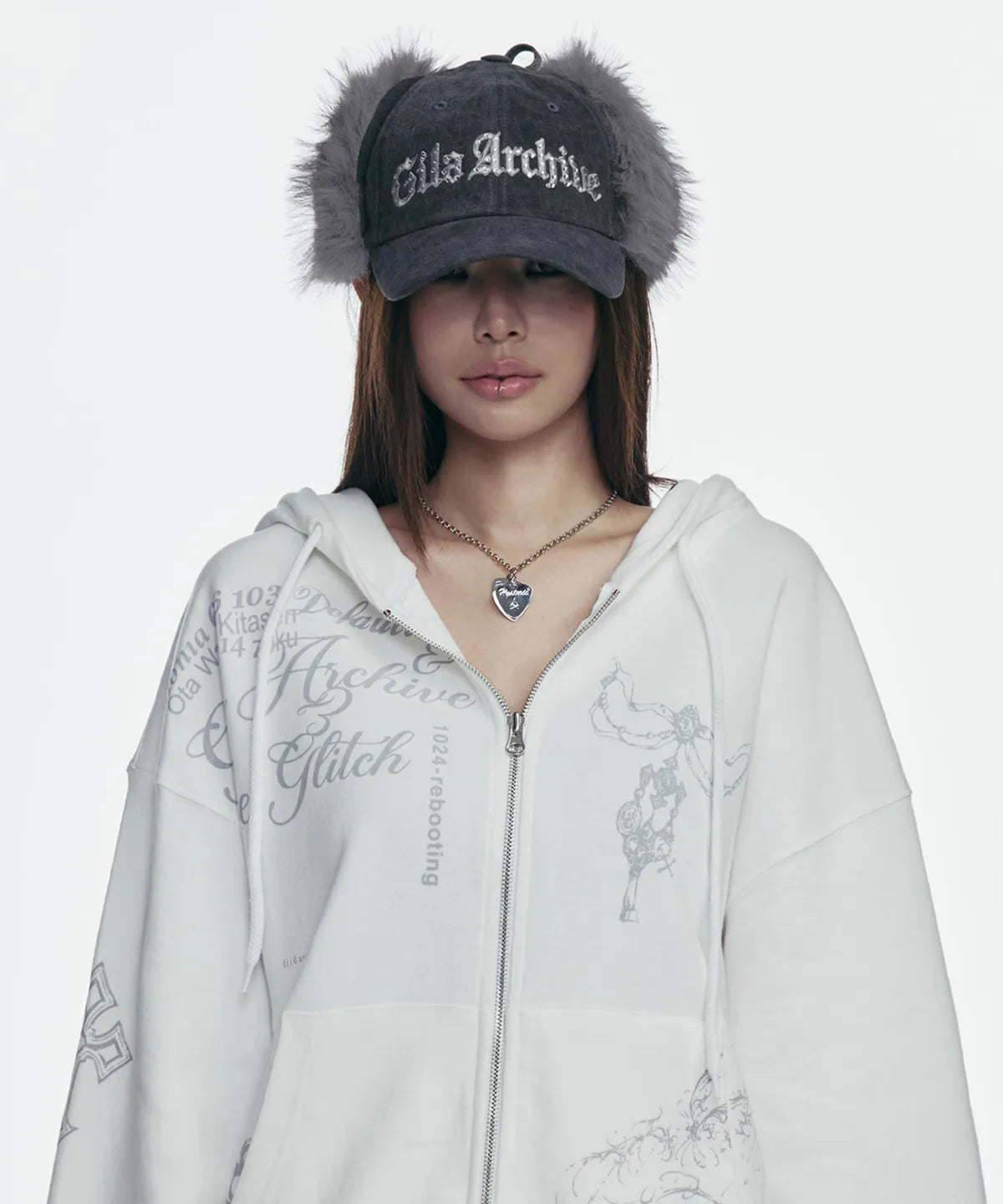 Gila Archive Faux Fur Hotfix Logo Earflap Cap