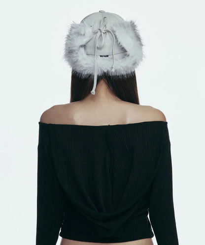 Gila Archive Faux Fur Hotfix Logo Earflap Cap