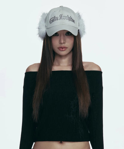 Gila Archive Faux Fur Hotfix Logo Earflap Cap