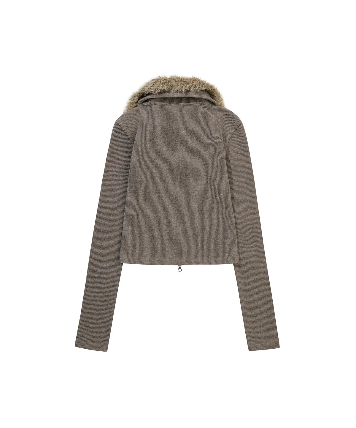Gila Archive Fur Collar Graphic Knit Zip-Up