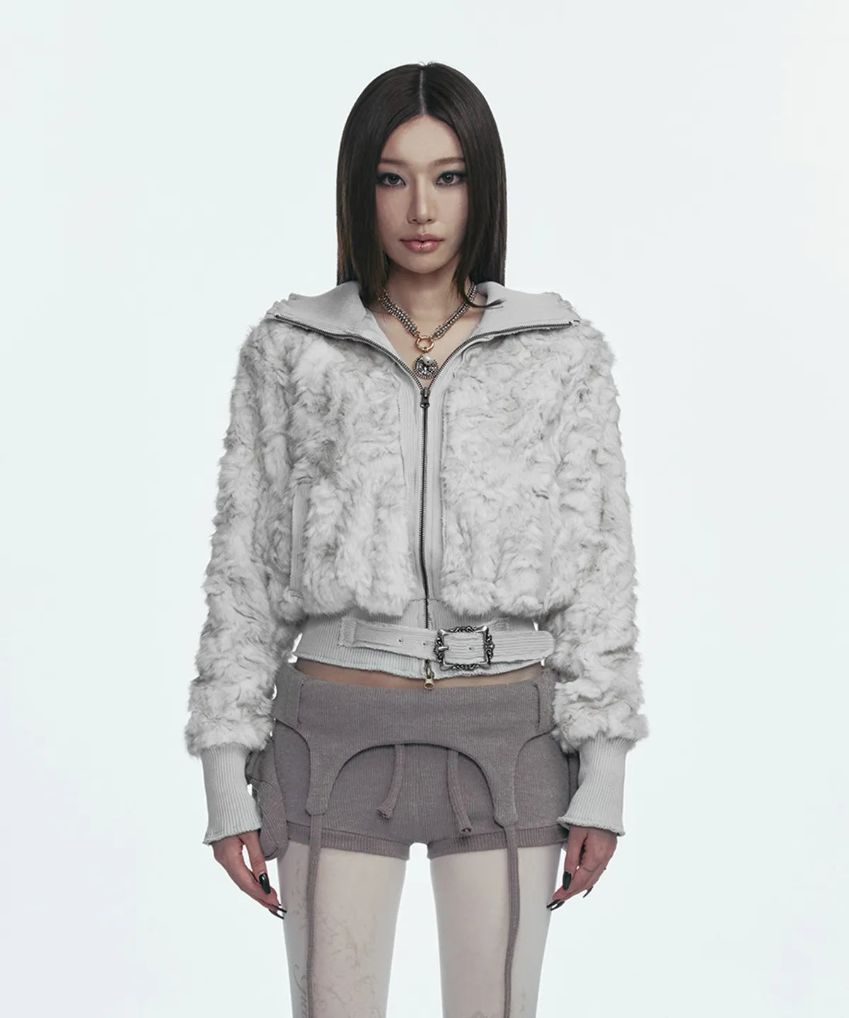 Gila Archive Faux Fur Belt Zip Jacket